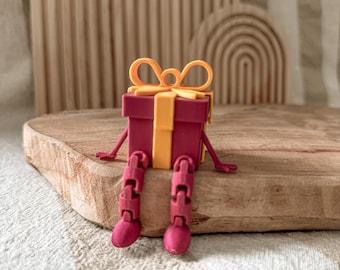 3D printing file including commercial license - STL - 3MF - Bambu Studio - Gift with flexible legs - Birthday - Gift box - flexible - Buddy