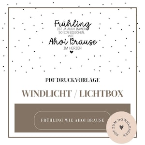 Archivo - plantilla de linterna, caja de luz, bolsa de luz o similar - 'Primavera - Ahoi Brause' - Plantilla PDF A4 para descargar e imprimir usted mismo