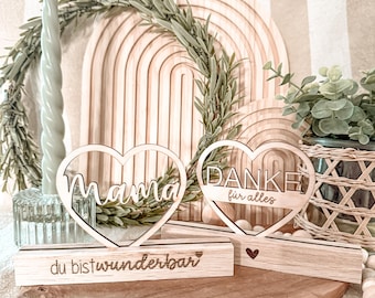 Laser file - SVG - incl. commercial license - blocks - inserts - mom - Mother's Day - heart - download - laser cut