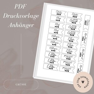 Fichier - Tags - Etiquettes 'Vœux' - Etiquettes cadeaux - Modèle PDF à télécharger et imprimer soi-même