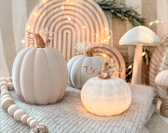 Fichiers STL et 3MF pour impression 3D avec licence commerciale incluse - Citrouille - Citrouilles - Boîtes de conserve - Ballon lumineux - Décoration d'automne - Système de vis - Kit de 3 pièces