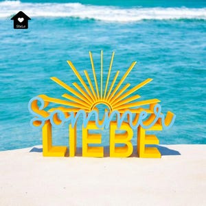 3D-Druck Datei -STL - 3MF - Bambu Studio - Schriftzug - Sommerliebe - Sonne - Sommer - Sonnenschein - Statement