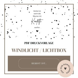 Archivo - plantilla de linterna, caja de luz, bolsa de luz o similar - "Otoño" - Plantilla PDF A4 para descargar e imprimir usted mismo