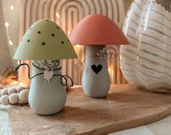 STL+3MF 3D printing including commercial license - Mushrooms - Luminous mushrooms - Autumn - Balloon light - Autumn decoration - LED - Bundle - Screw cap