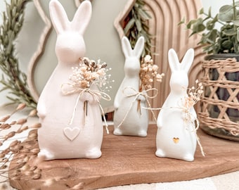 Archivo de impresión 3D STL + 3MF que incluye una pequeña licencia comercial - Pascua - Conejo de Pascua - flores secas - conejo - decoración - conejito - corazón