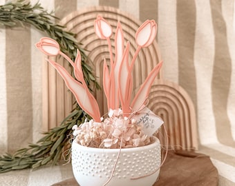 Archivo de impresión 3D (STL) - 3MF Bambu Studio - Inserto - Flores - Tulipanes - Flores de primavera - Primavera - Regalo - bicolor