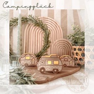 SVG inclusa licenza commerciale - luce a palloncino - campeggio - roulotte - camper - roulotte - regalo - download modello PDF autostampato - laser