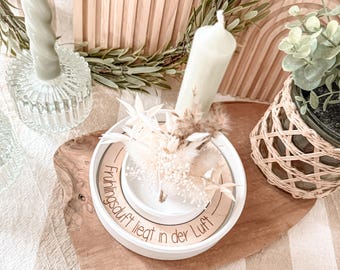 Laser file - SVG - incl. commercial license - Rings - Wreaths for candle holders - Spring - Download - Laser cut