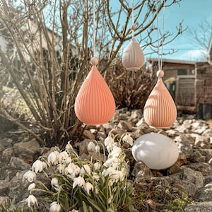 Archivo de impresión 3D STL + 3MF que incluye licencia comercial pequeña - Carillón de viento - Linterna - Trío - Carillón de viento colgante - Jardín - Exterior - Ventana - LED