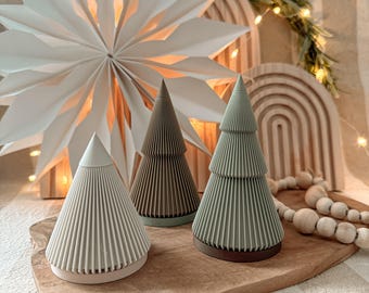 STL + 3MF 3D printing including a small commercial license - Christmas tree - ribbed texture - balloon light - Christmas