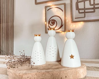 Impression 3D STL + 3MF avec licence commerciale limitée - Rois mages - Décoration de Noël - Lumière LED