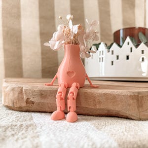 3D-printbestand inclusief commerciële licentie - STL - 3MF - Bambu Studio - kleine vaaspoten - flexibele poten - maatje - gedroogde bloemen - hart