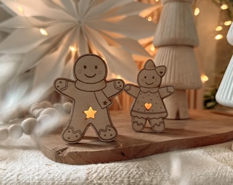 SVG + PDF print template including small commercial license - Balloon light - Gingerbread man - Gingerbread Man - Christmas - Xmas - Gingerbread