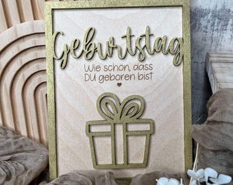 Laserdatei - SVG - inkl. Gewerbelizenz  - Geburtstag - Birthday - Geschenk Mitbringsel -  Download - Lasercut