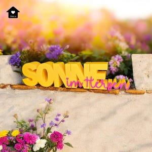 Fichier d'impression 3D - STL - 3MF - Bambu Studio - lettrage - soleil dans le cœur - soleil - dicton - déclaration - bicolore