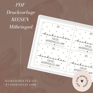 Modèle d'impression - fichier - Réveillon - merci - géant - merci pour cette merveilleuse année - modèle PDF à télécharger et imprimer soi-même