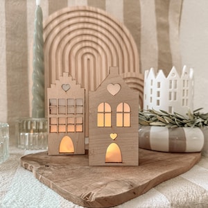 SVG incl. commercial license - balloon light - houses - canal houses - various side panels - customizable - adaptable - laser