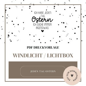 Archivo - plantilla de linterna, caja de luz, bolsa de luz o similar - 'Todos los días de Pascua' - Plantilla PDF A4 para descargar e imprimir usted mismo