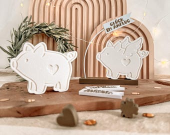 STL + 3MF 3D print + PDF print file incl. small commercial license - Piggy bank - Good luck - New Year's Eve - Balloon light - Gift