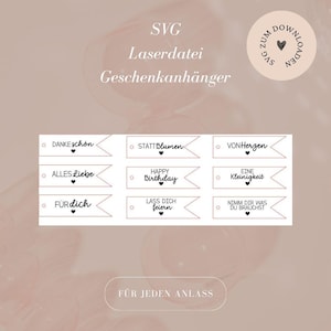 SVG Datei inkl. Gewerbelizenz - Datei - Geschenkanhänger -  jeden Anlass - Anhänger - Download - Lasercut