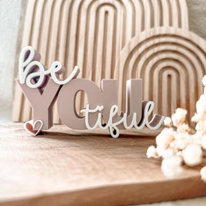 Fichier d'impression 3D - STL - 3MF - Bambu Studio - lettrage - beYOUtiful - cœur - déclaration - bicolore