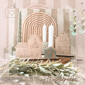 Laserdatei - SVG - inkl. Gewerbelizenz - Geschenkkarte mit Aufsteller - Karten - Häuserliebe - Zuhause - Sweet Home - Download - Lasercut