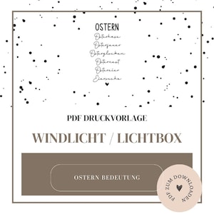 Archivo - Plantilla de linterna, caja de luz, bolsa de luz o similar - 'Significado de Pascua' - Plantilla PDF A4 para descargar e imprimir usted mismo
