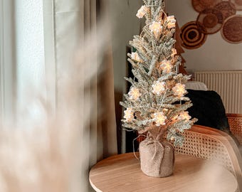 STL + 3MF 3D printing including small commercial license - Snowflake - Attachment for fairy lights - Snowflake - Christmas - Christmas tree