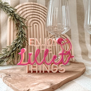 Fichier d'impression 3D - STL - 3MF - Bambu Studio - lettrage - Enjoy the Lillet Things - Lillet - Drink - bicolore - Cheers