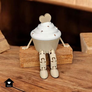 3D-Druck Datei inkl. Gewerbelizenz - STL - 3MF - Bambu Studio - Cupcake - Geburtstag - flexible Beine - Kumpel - zweiteilig - Geschenk