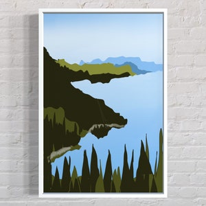 Lake Tahoe digital download print, digital download, Lake Tahoe gift, DIY wall decor print, Americana wall art