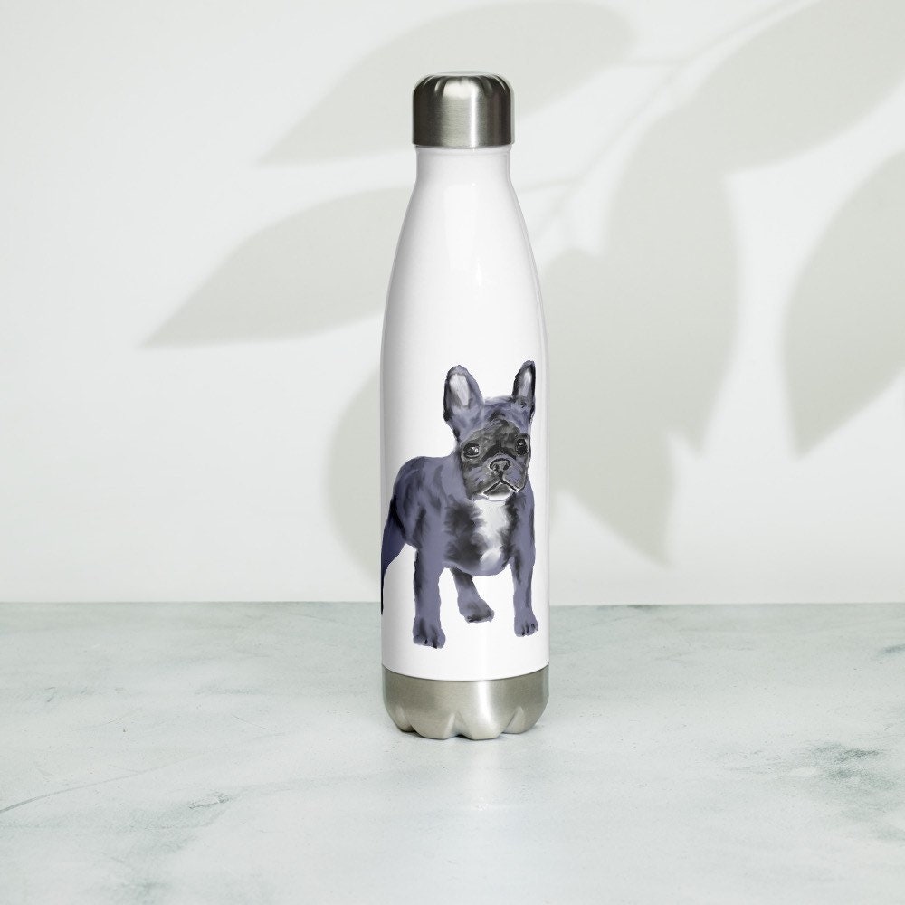 French Bulldog Insulated Water Bottle Frenchie Stainless Etsy UK