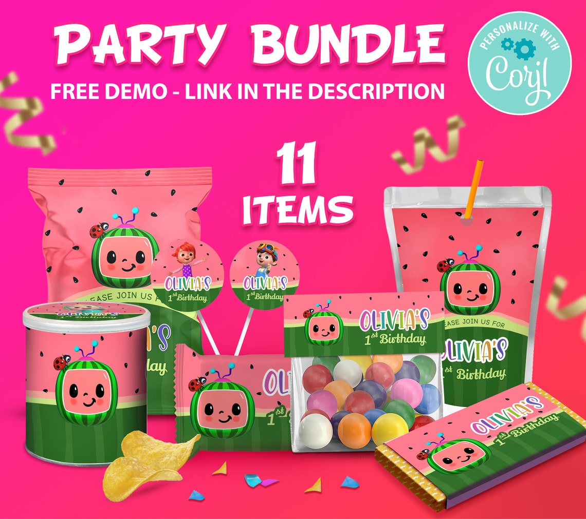 Party Supplies Party Favors Printable Etsy Canada