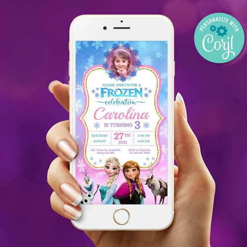 Frozen Pool Party Invitation Printable Frozen Birthday Party Etsy