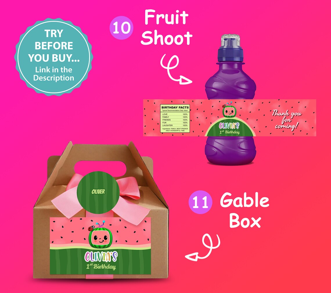 Party Supplies Party Favors Printable Etsy Canada