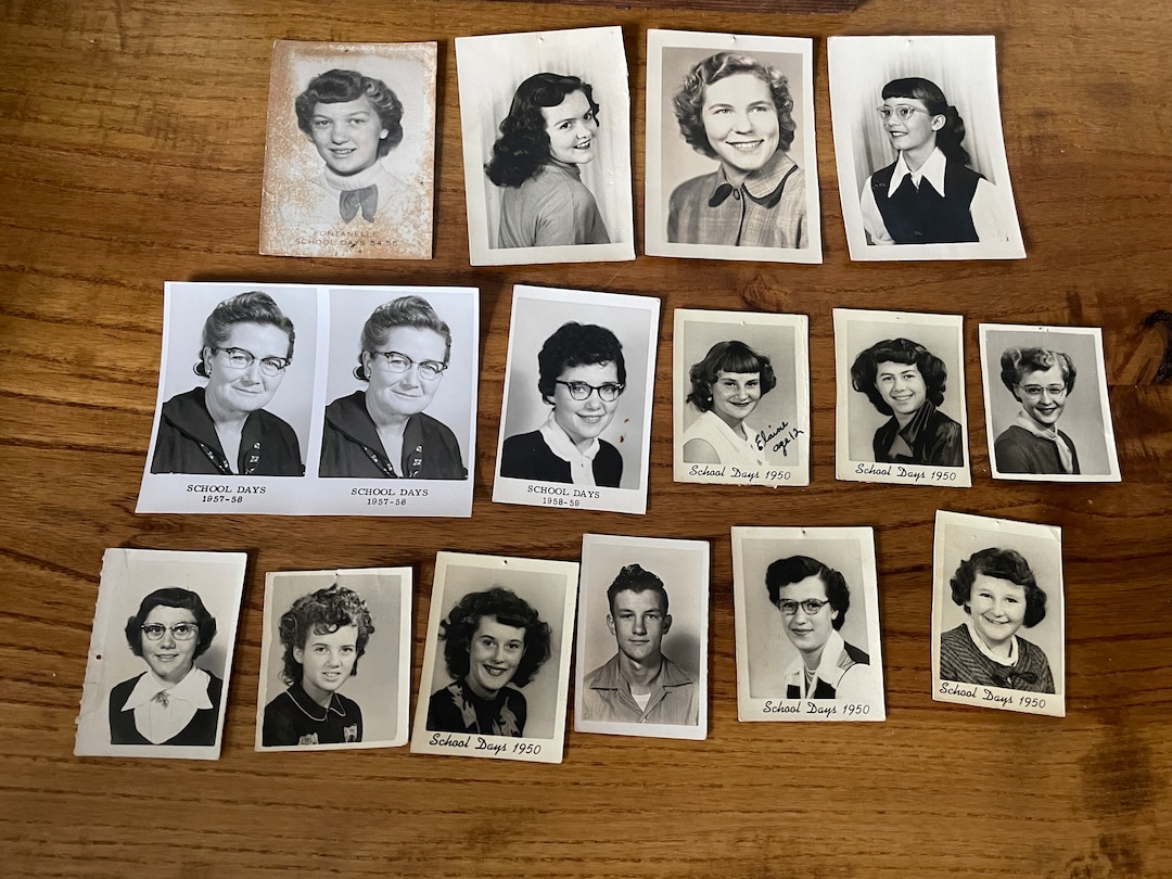 1950s School Yearbook Photos Vintage Lot of School Pictures Etsy