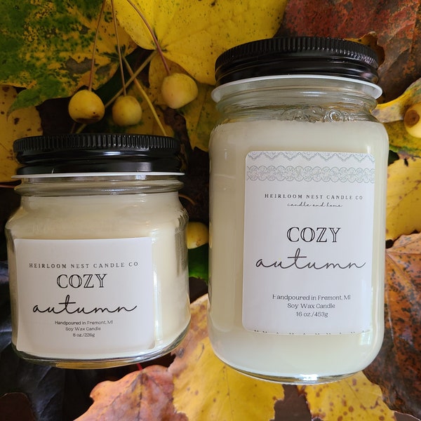 Cozy Autumn Handpoured Soy Wax Candle