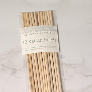 12 Rattan Reeds for Reed Diffuser- Reed Diffuser Sticks - Reed Diffuser Refill Reeds