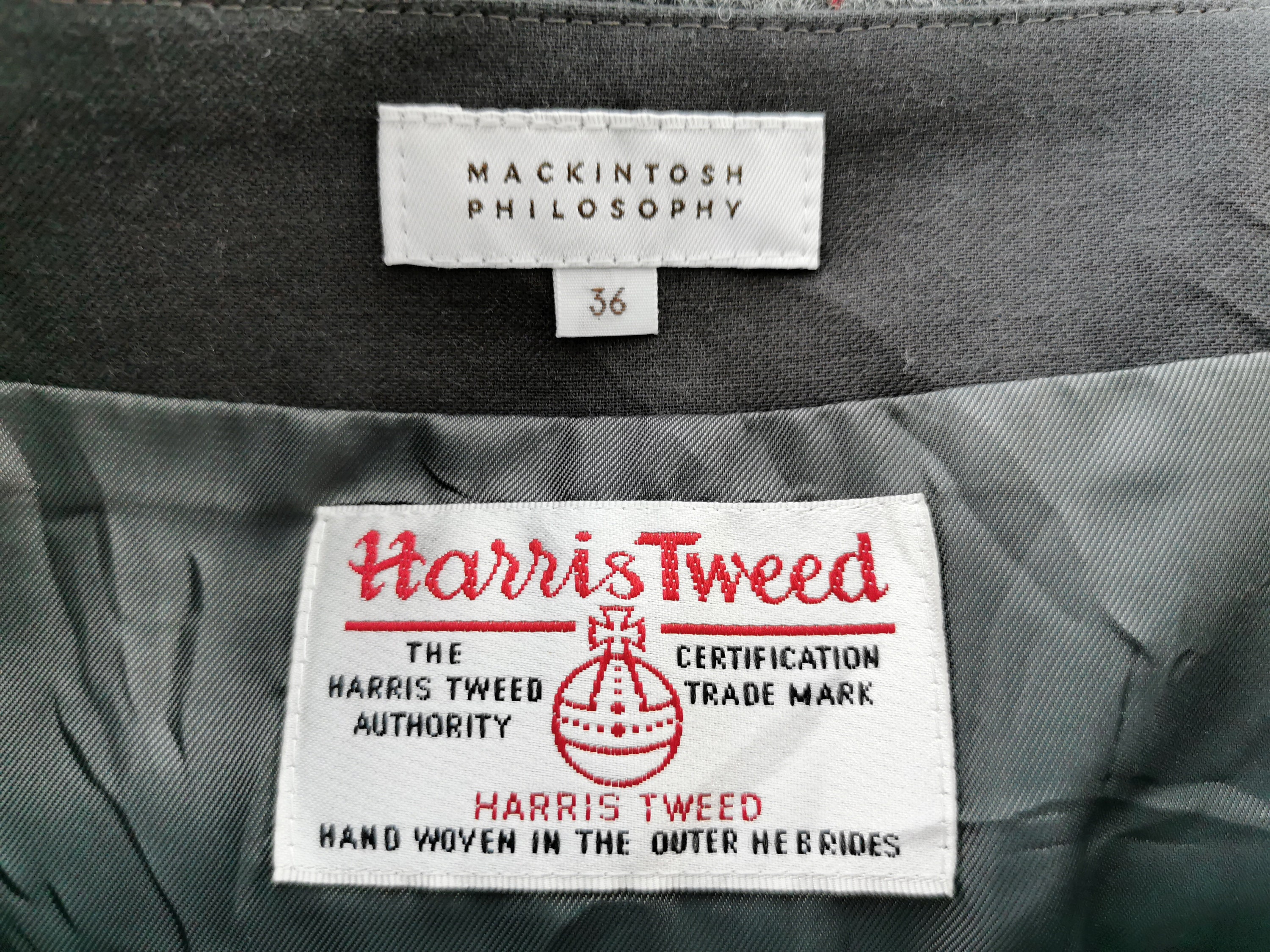 Harris Tweed x Mackintosh Philosophy Pants Vintage Size 36 Harris Tweed Checked Skirt Size 27/28