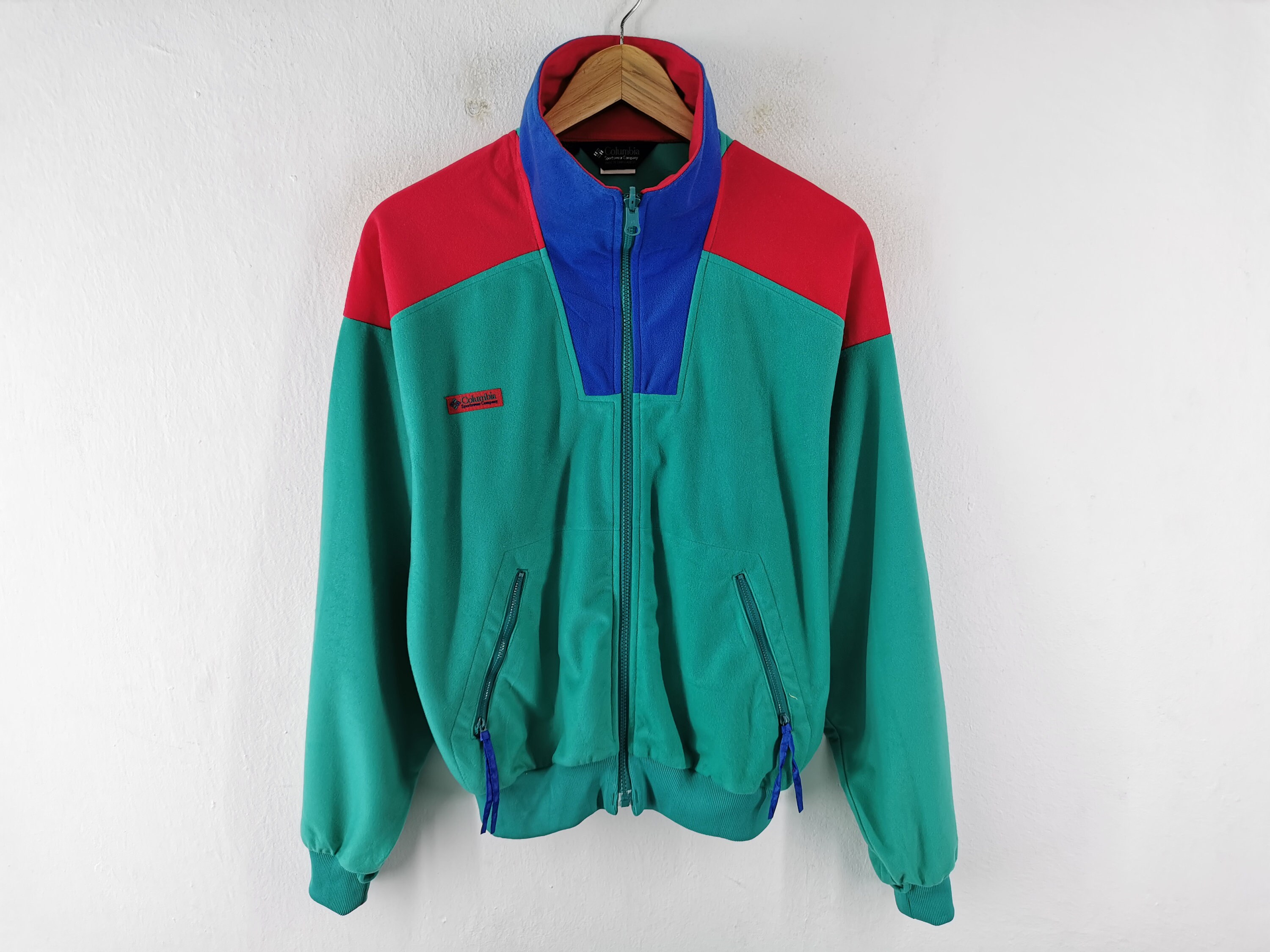 Columbia Jacket Vintage 90s Columbia Color Block Track Jacket - Etsy