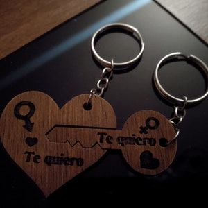Keychain heart key, lovers, valentines, DXF,PDF,SVG, couples vector digital file.