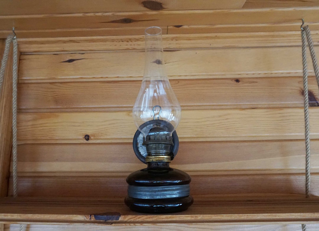 Vintage Gas Lamp, Old Petroleum Lamp, Old Oil Lamp, Used Vintage Gas