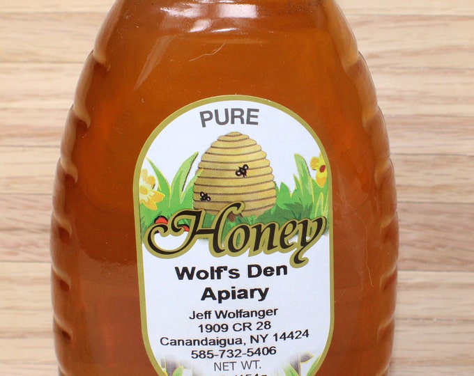 Raw Wildflower Honey Unfiltered Pure Unpasteurized 1 lb
