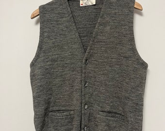 Vintage Grey button up vest