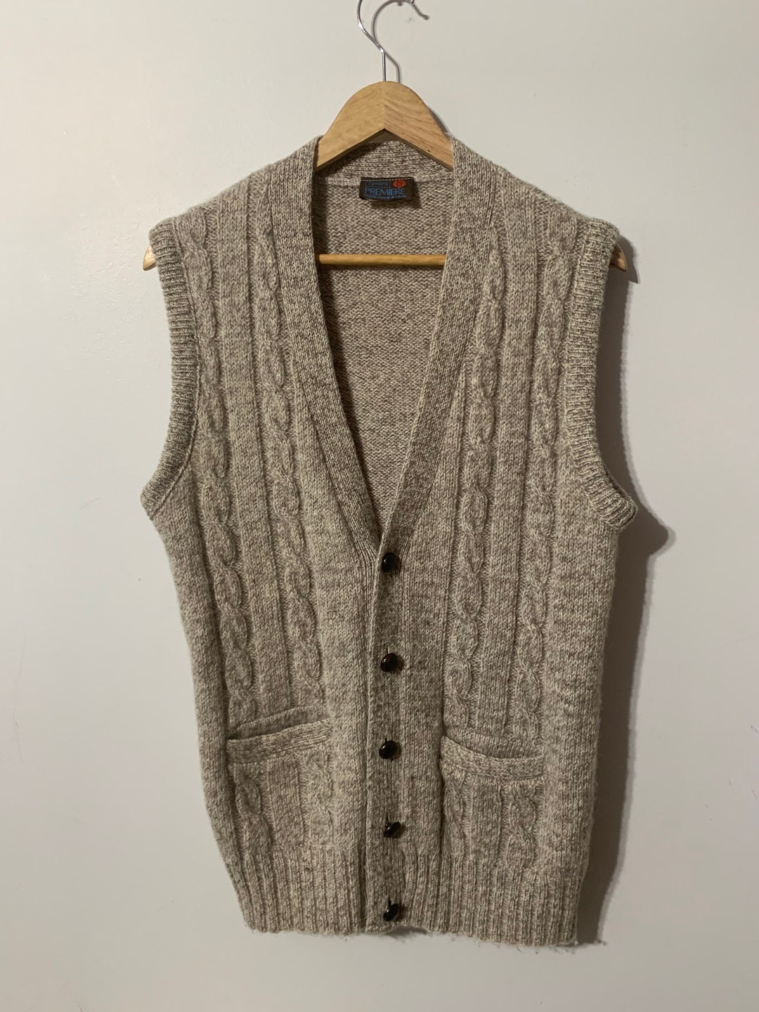 Vintage SEARS Wool Sweater Vest - Etsy