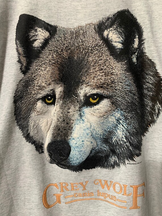 Vintage Grey Wolf Canis Lupus Tee BEST Fruit of the Loom