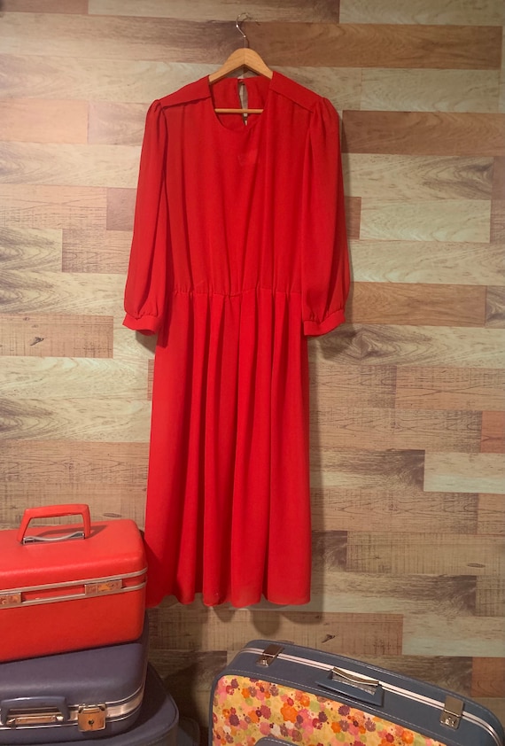 Vintage RED size 16 Leslie Belle Dress
