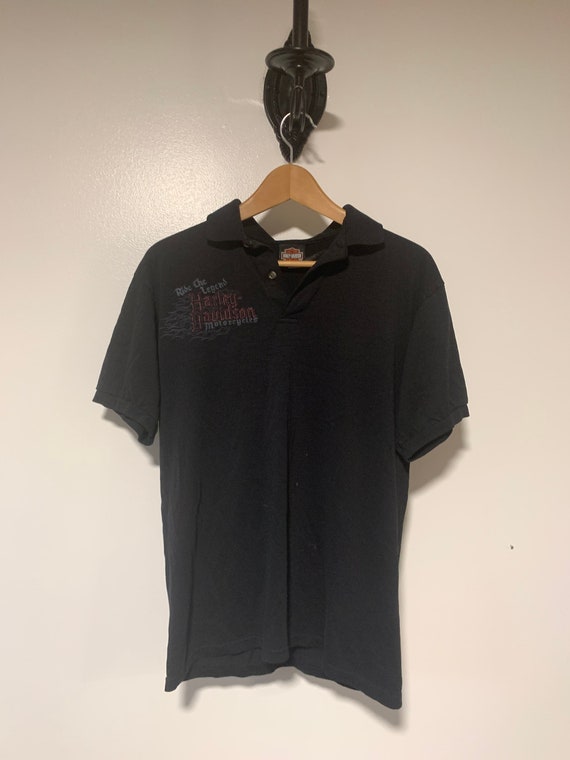 Vintage Harley Davidson Golf Tee Shirt Etsy Canada