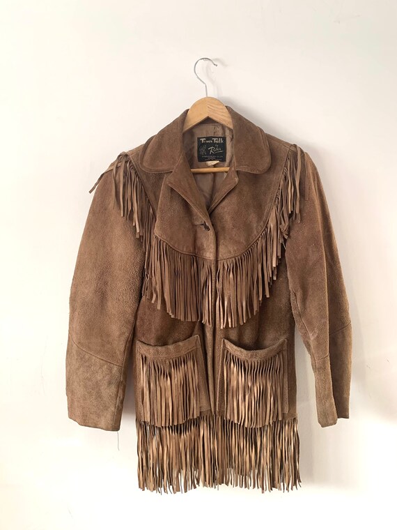 70年代ヴィンテージスエードフリンジジャケット - Etsy 日本