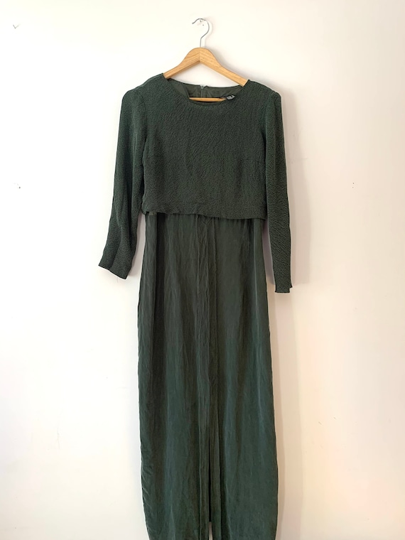 forest green vintage dress Vintage forest green floor length prom dress fairy Emerald Green Party –  Mermaidcosplay main image 1